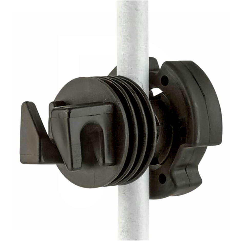 100 Stück Kerbl EURO Cord Seilisolator – Bruchsicherer Kunststoff, Schwarz – Weidezaun Zubehör