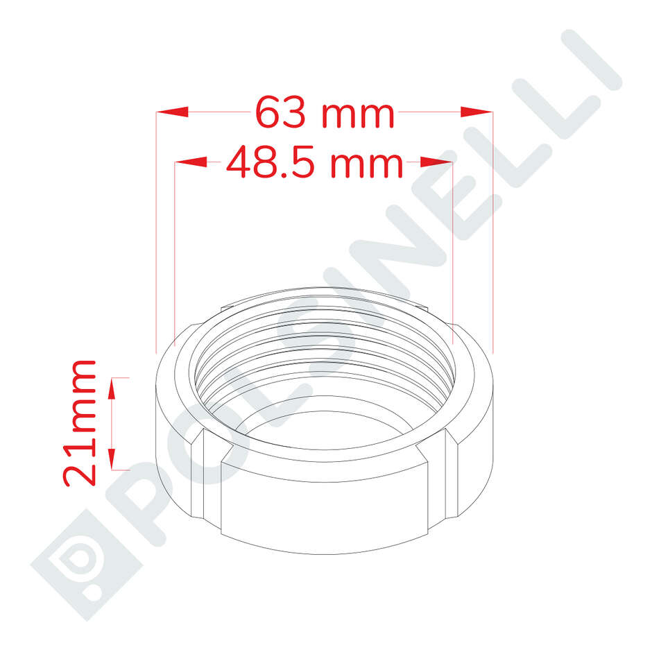 Stainless steel swivel DIN 25