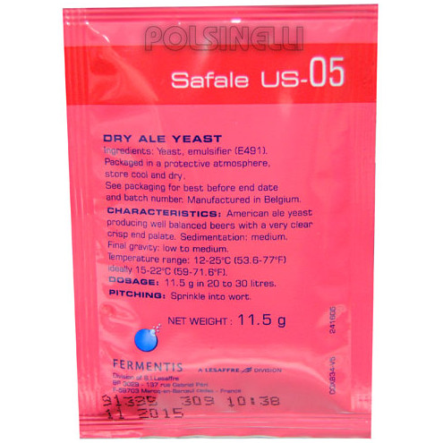 Dry yeast Fermentis Safale US-05 (11.5 g)
