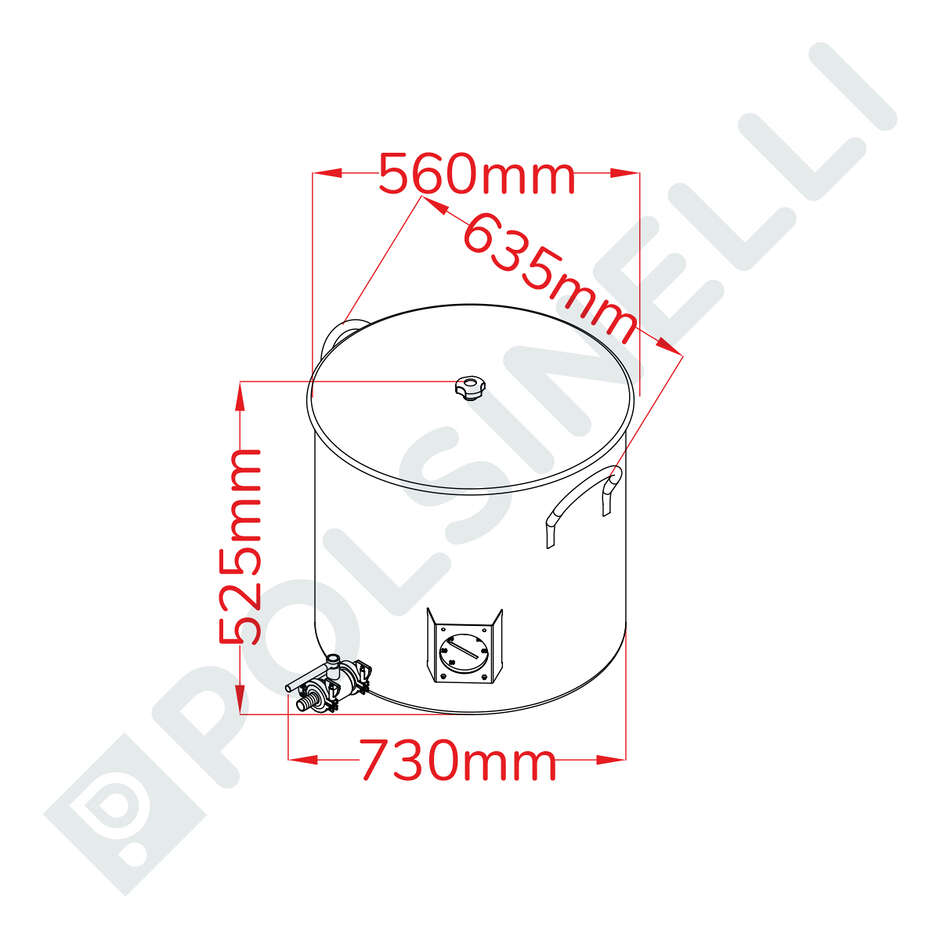 Olla de producción de acero inoxidable Tri-Clamp de 100 L