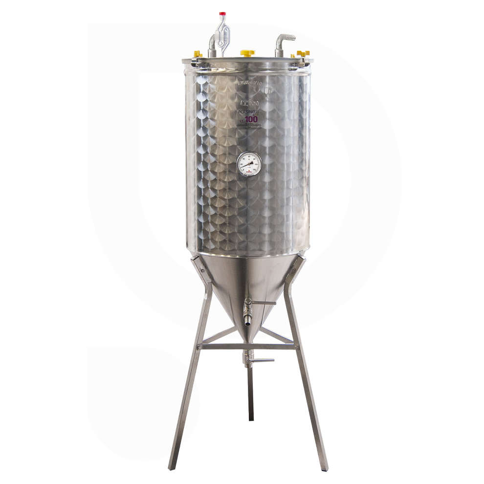 Edelstahl Kühlgärfass für Bier konischen Boden 60° 100 L