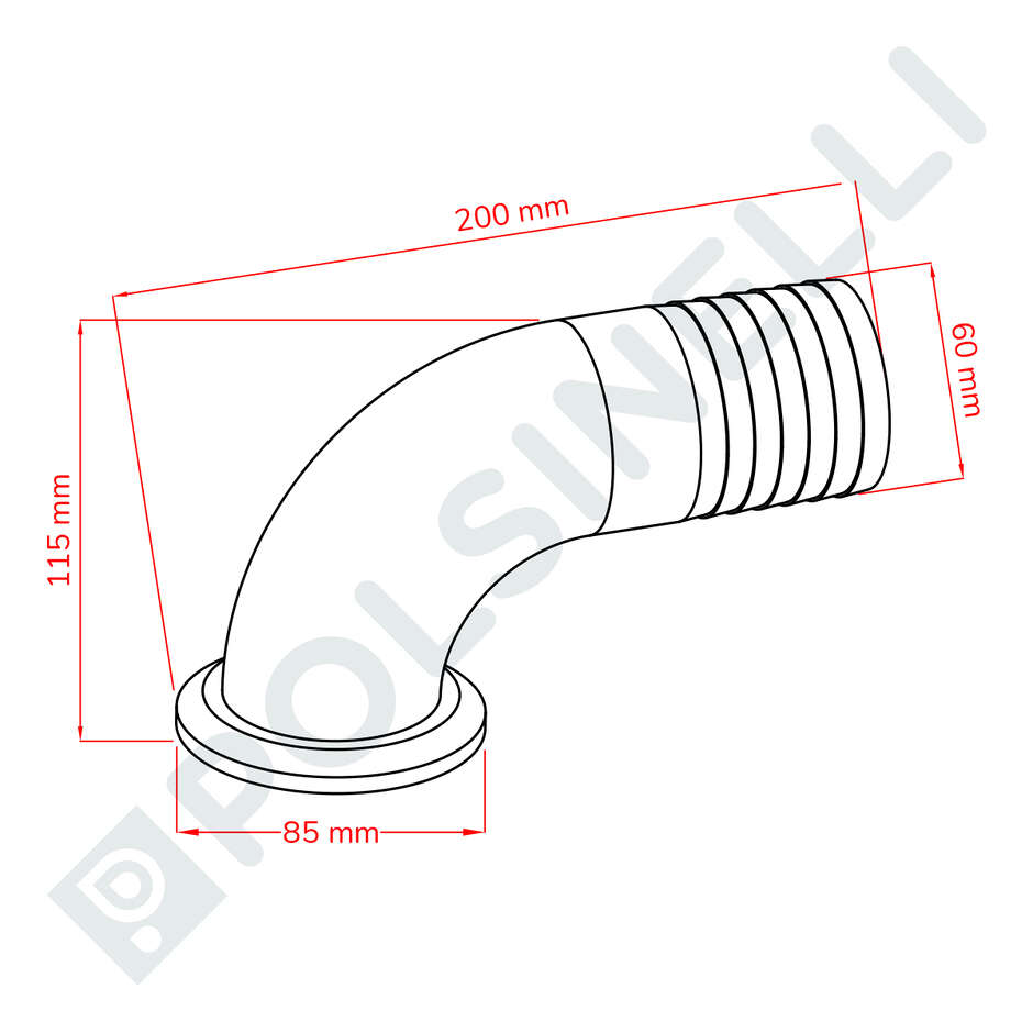 Edelstahl-Kurve GA 60 für PG 60