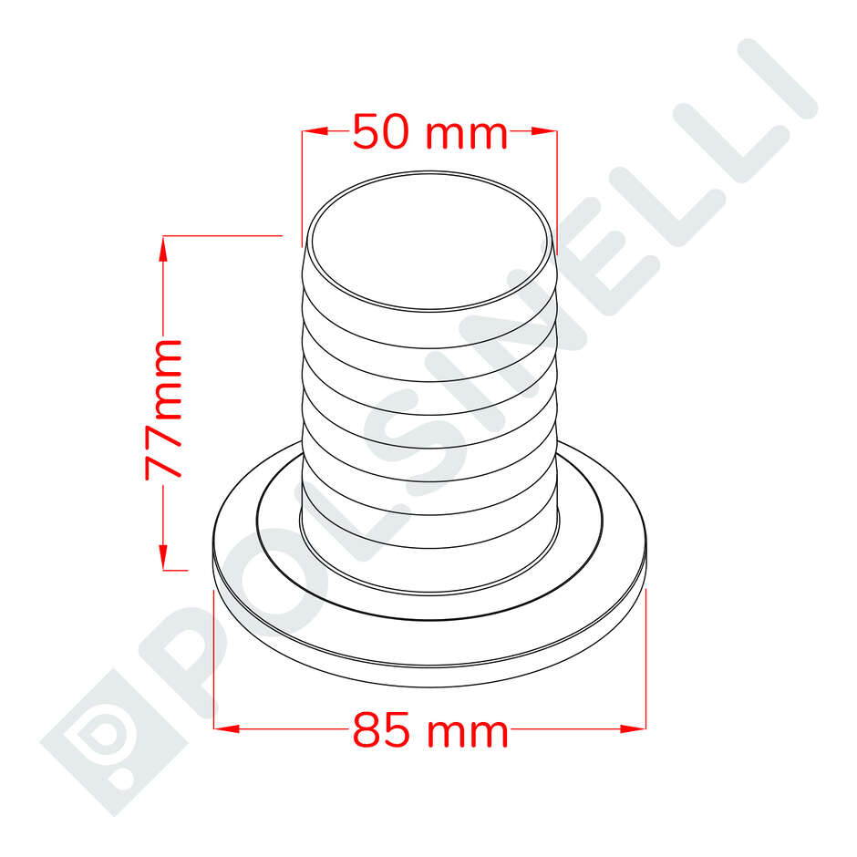 Edelstahl-Schlauchtülle Garolla 60 PG 50