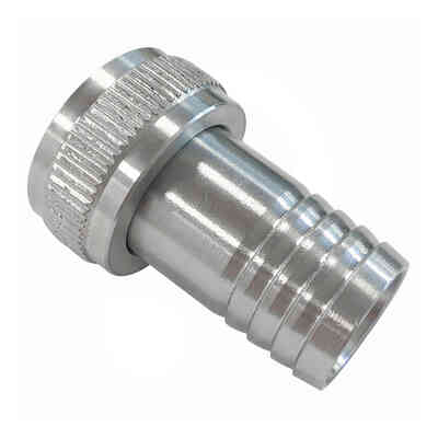 Edelstahl-Schlauchtülle mit Mutter 3/4" x 20