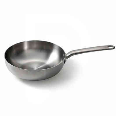 Edelstahl-Wok Ø 28 cm 3,5 L mit Edelstahlgriff