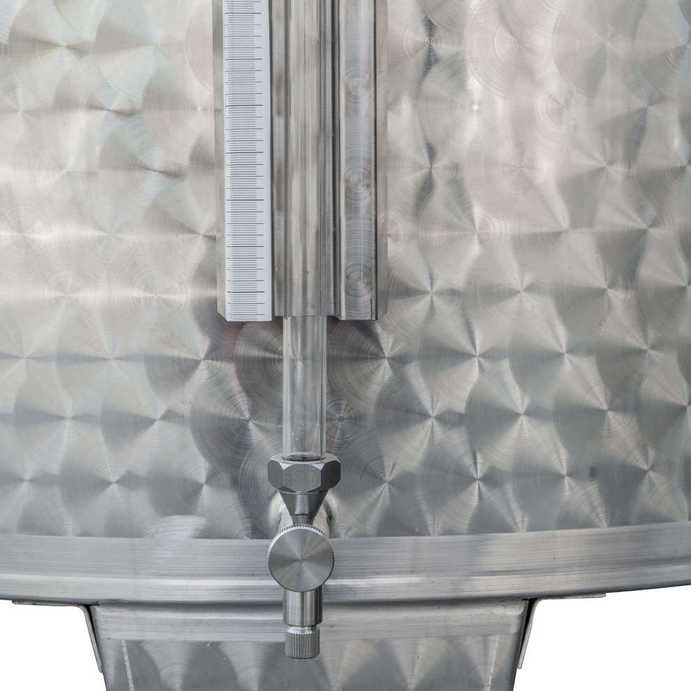 Edelstahlbehälter Konischen Boden 1000 L mit Luft-Schwimmdeckel und ∅300 Mannloch