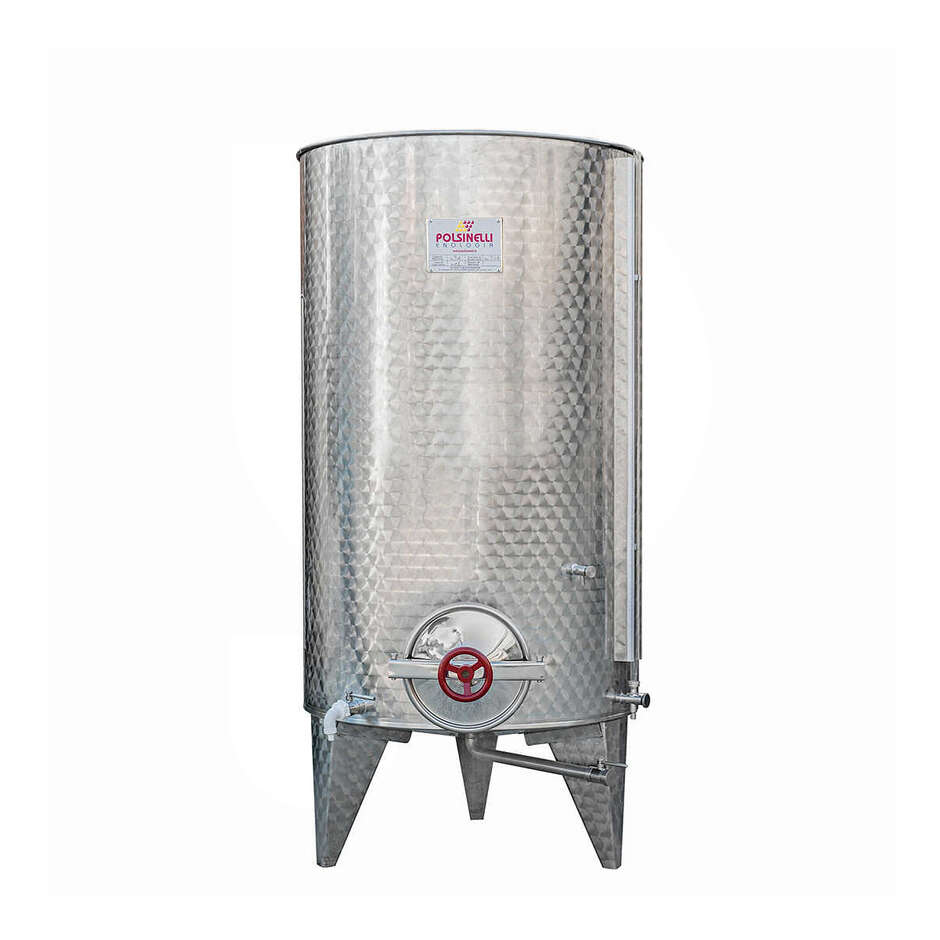 Edelstahlbehälter Konischen Boden 1000 L mit Luft-Schwimmdeckel und ∅300 Mannloch