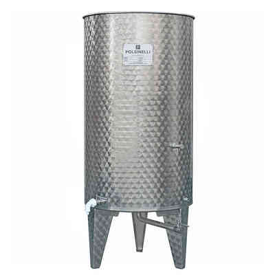 Edelstahlbehälter mit konischem Boden 300 L mit Luft-Schwimmdeckel