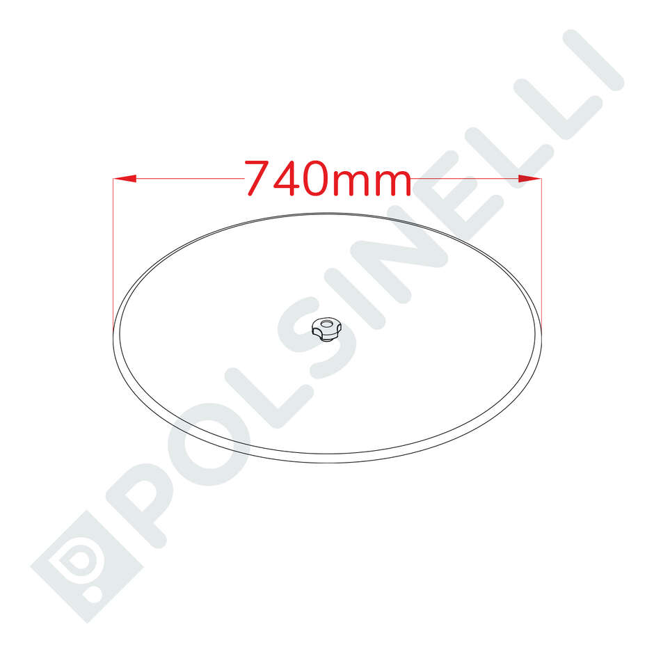 Tapa de acero Inox ⌀ 740