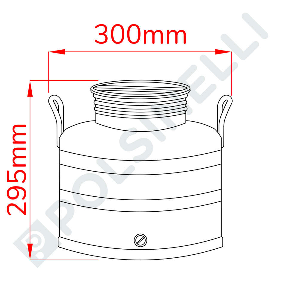 Edelstahlkanne mit glatter Boden 15 L