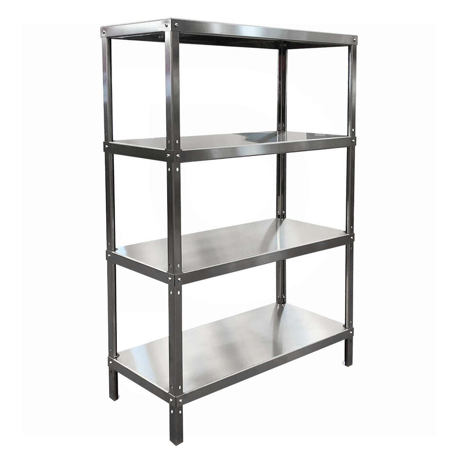 Edelstahlregal 1000x400x1800 mm mit 4 Böden