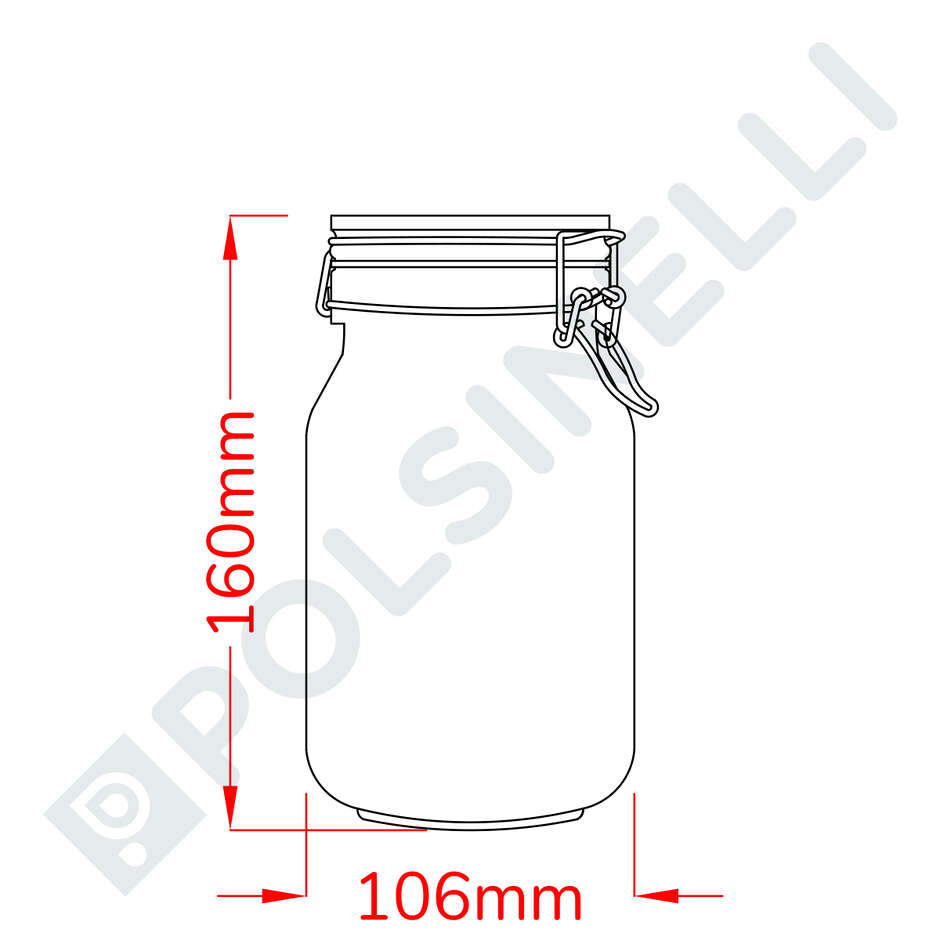 Einmachglas mit Bügelverschluss Fido 1 L (6 stücke)