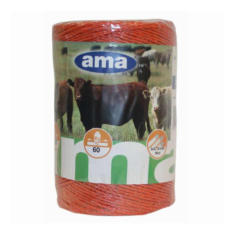 Electrified orange wire for fences with steel conductors  - 250 m