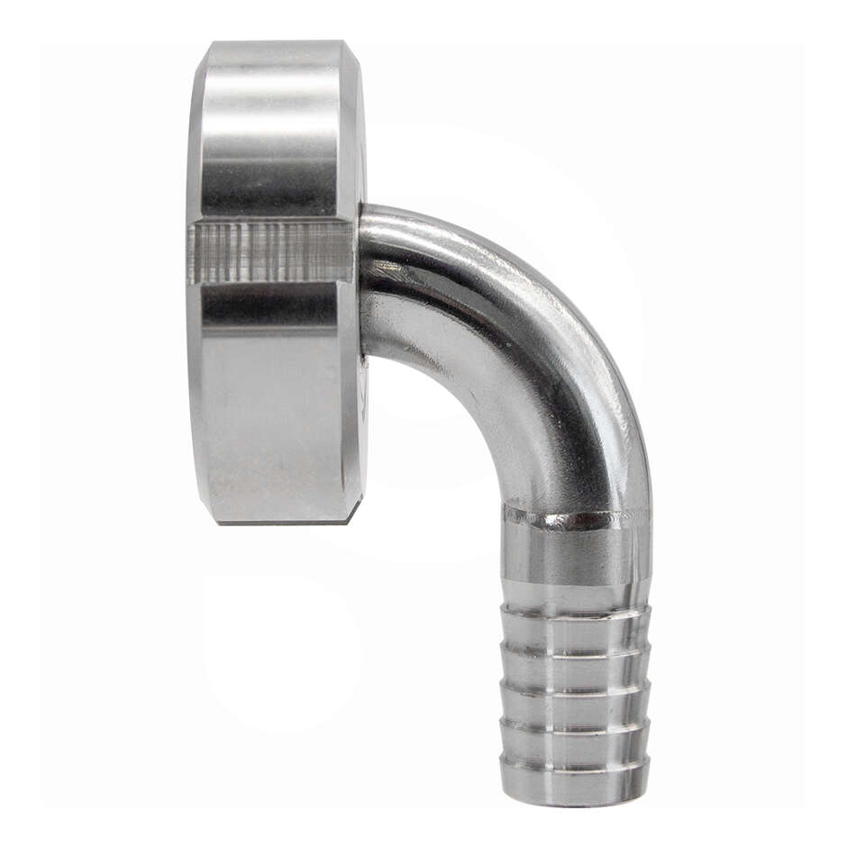 Conector de manguera curva DIN 32 M con torsión para manguera ⌀ 25