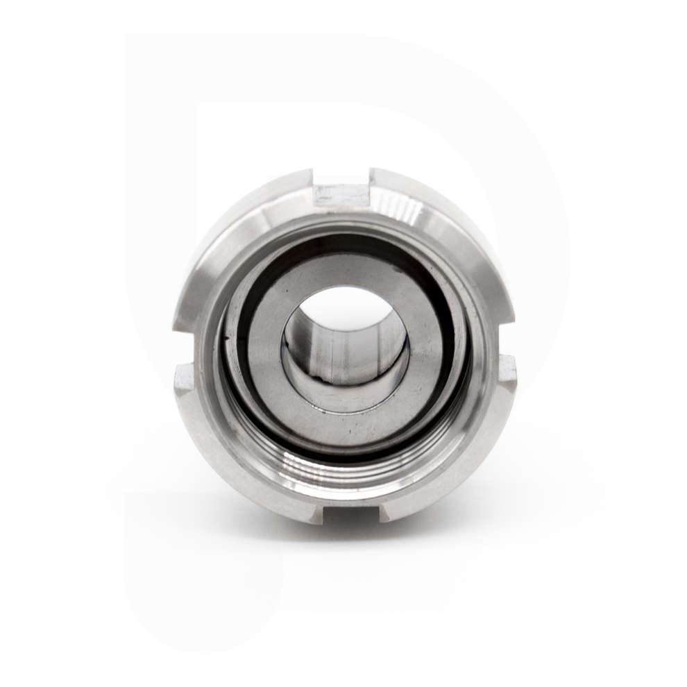 Embout cannelé inox DIN 15 M avec écrou pivotant pour tuyau ⌀20