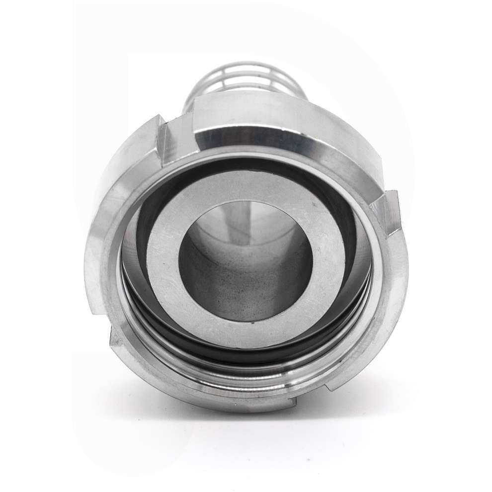 Embout cannelé inox DIN 25 M avec écrou pivotant pour tuyau ⌀30