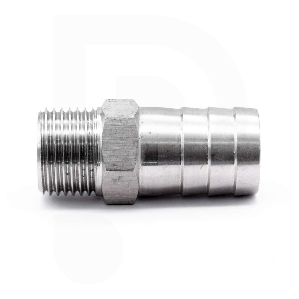 Embout cannelé inoxydable 1/2" x embout cannelé 20