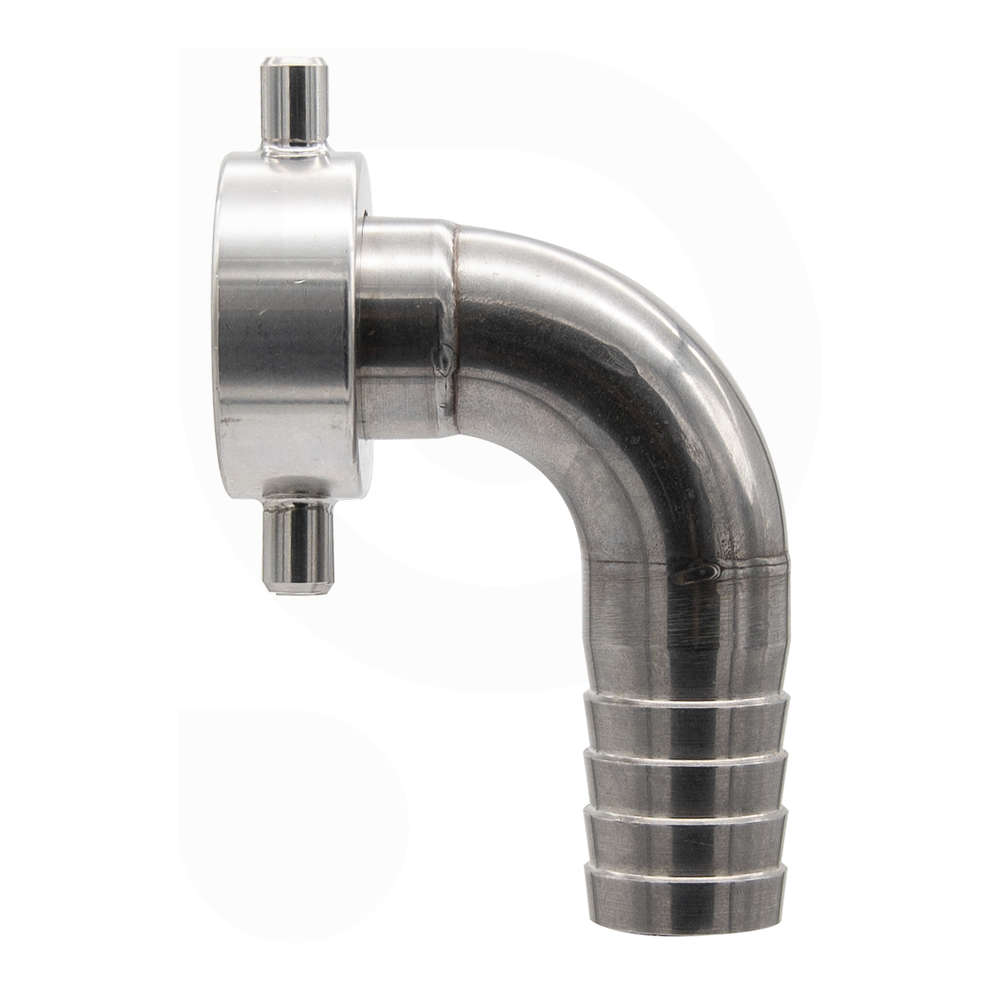 Embout cannellé courbé inox ENO 30 (duille oenologique italienne) PG 30