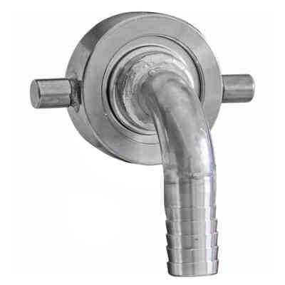 Embout cannellé courbé inox ENO 30 (duille oenologique italienne) PG 25