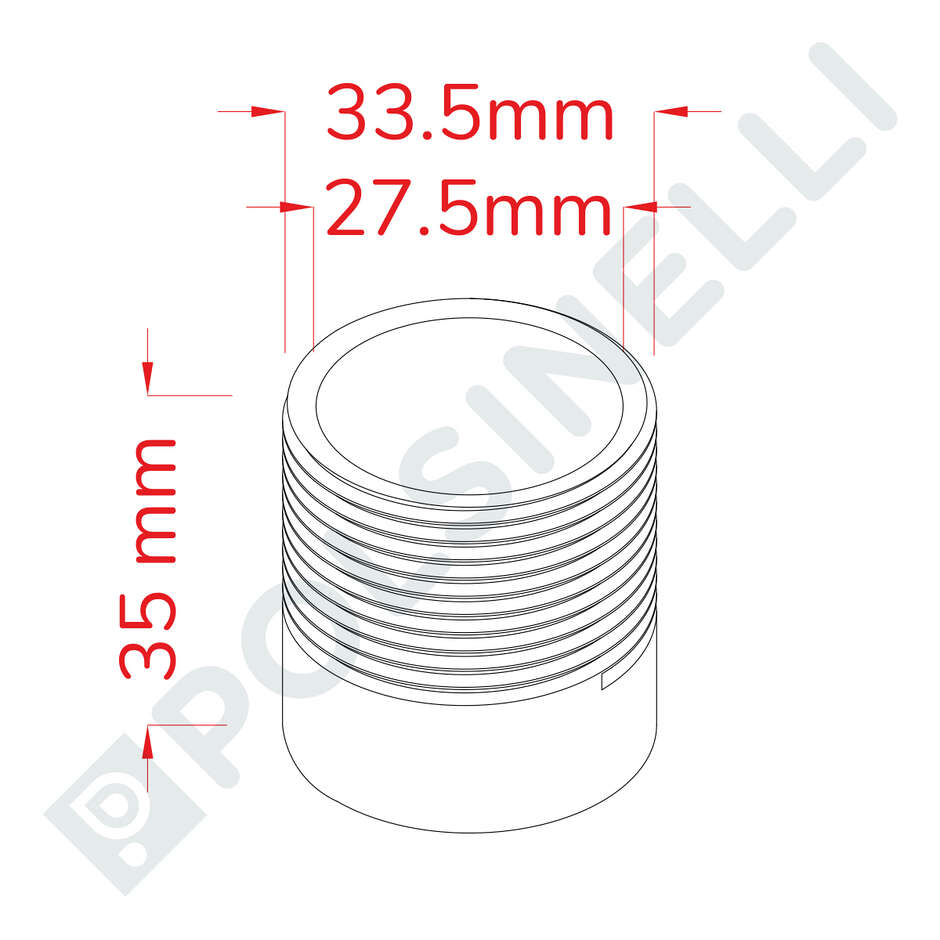Entronque inox de 1"