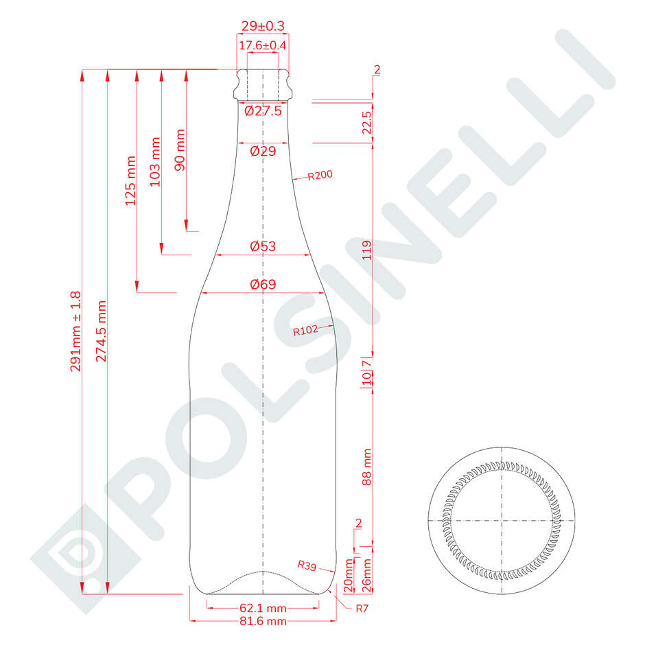 Emiliana Flasche 750 ml Uvag (20 Stück)