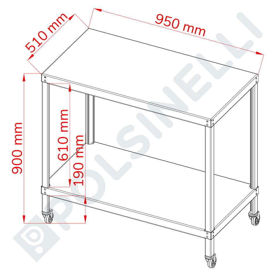 Enolmaster stainless steel cart