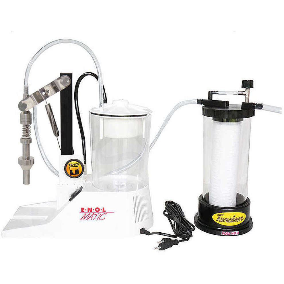 Enolmatic filling machine with stainless steel spout for beer