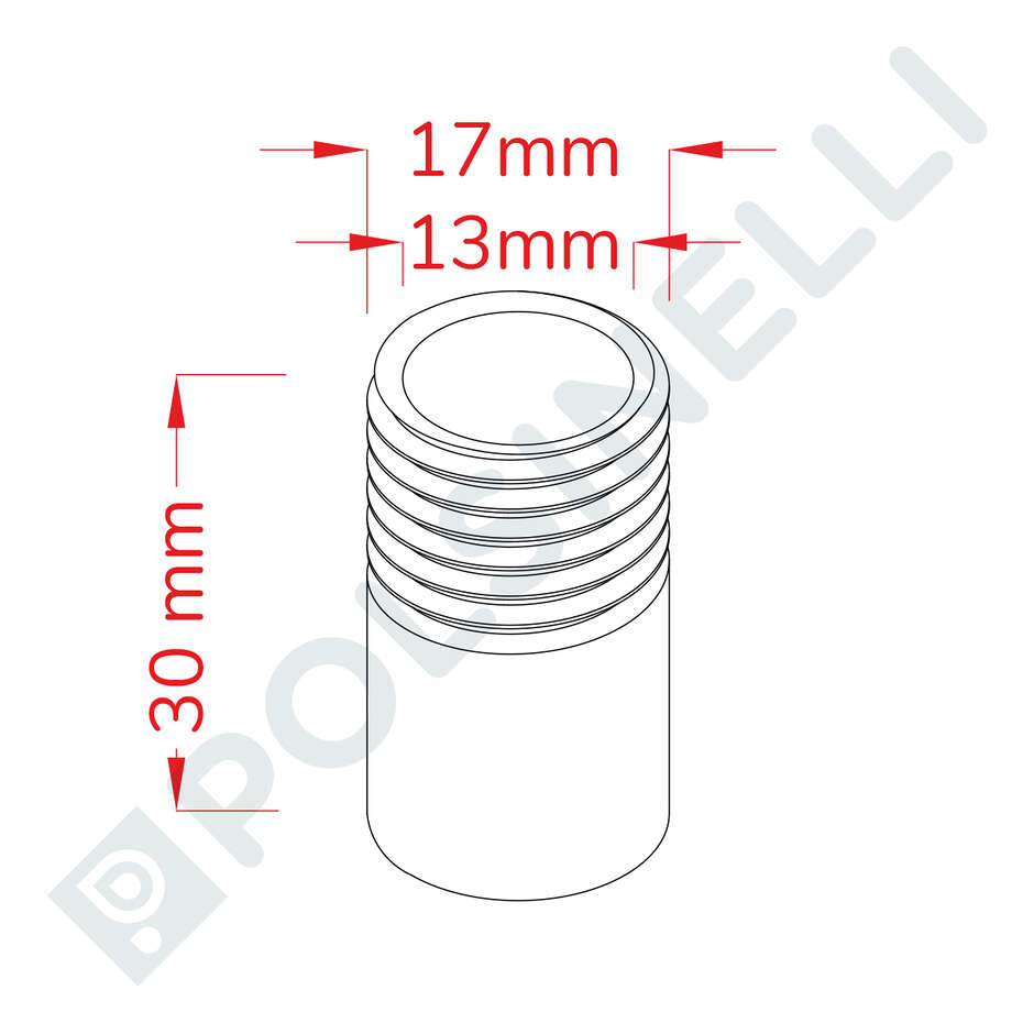 Entronque inox de 3/8"