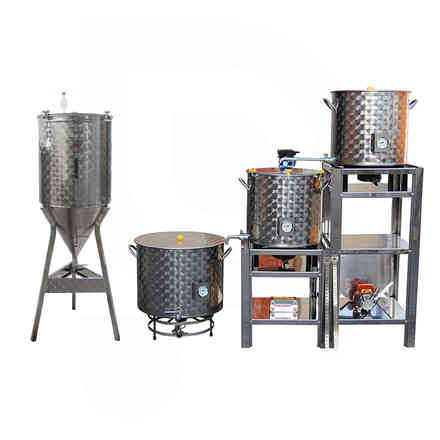 Equipo de cerveza cónico EASY 100 con fermentador tronco cónico de 60°