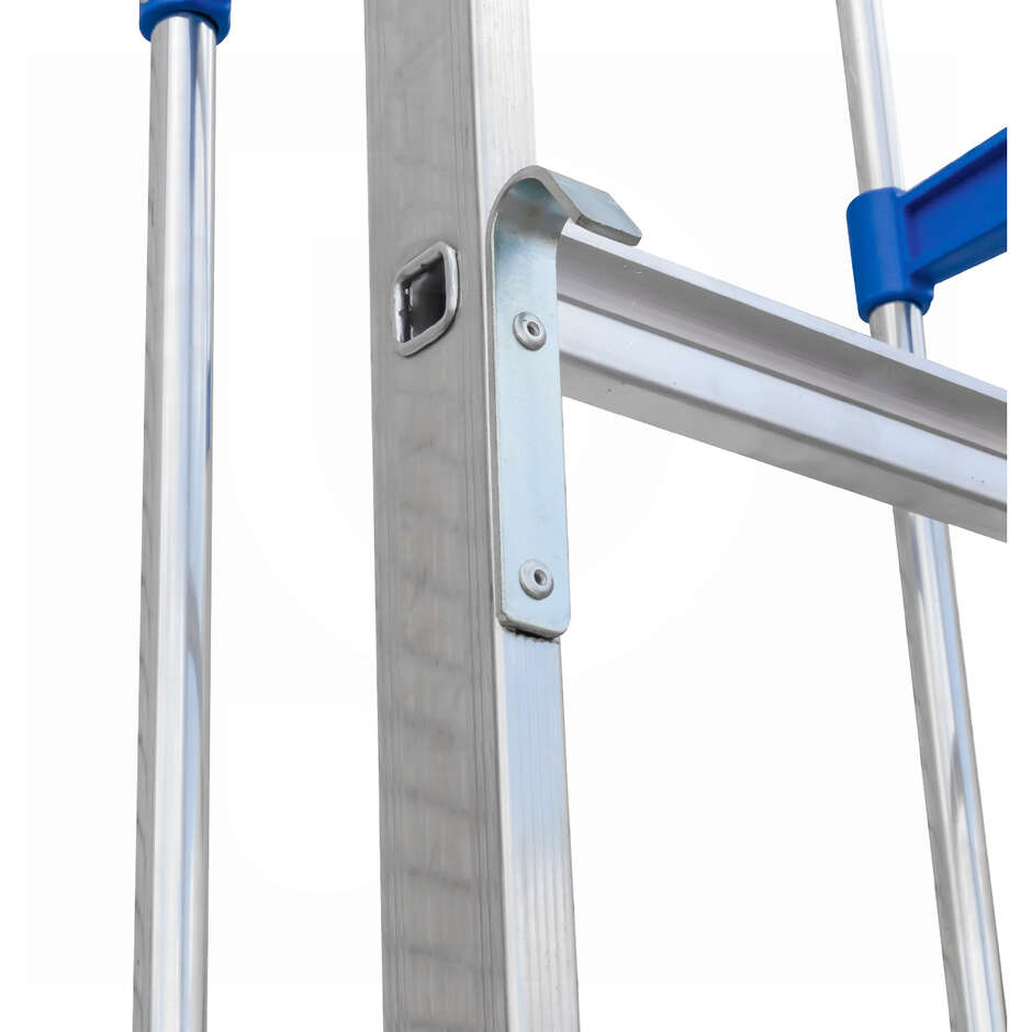 Escalera simple de aluminio con pasamanos - 10 peldaños - 3 m