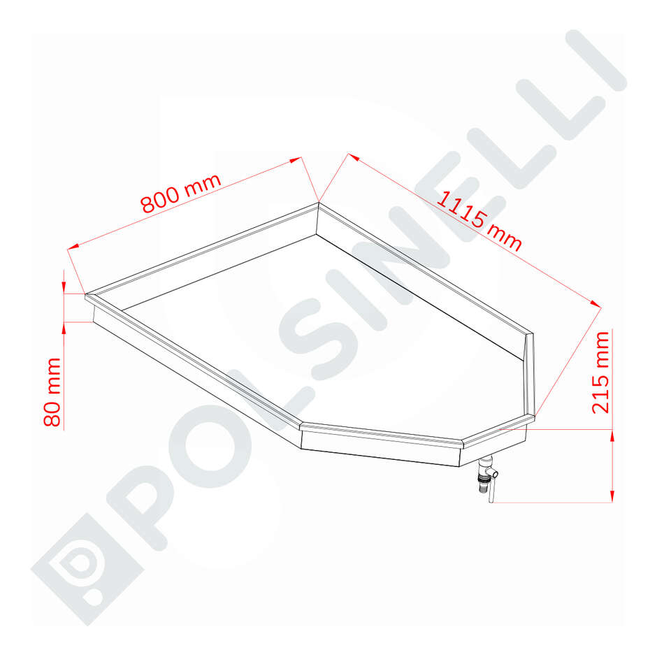 Escurridor de acero inoxidable 1000x800