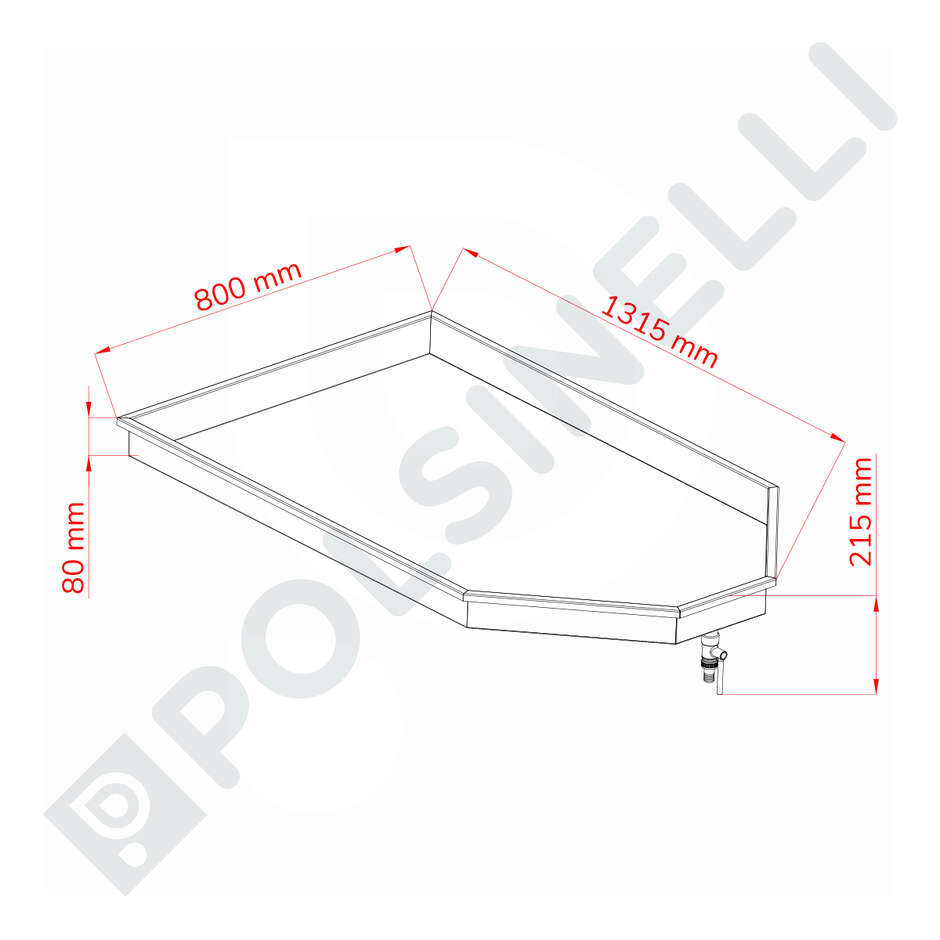 Escurridor de acero inoxidable 1200x800