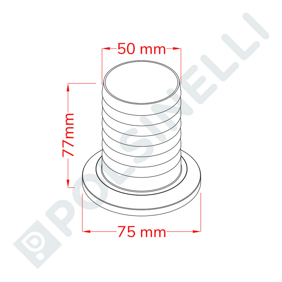 Espiga para manguera Inox Garolla 50 PG 50
