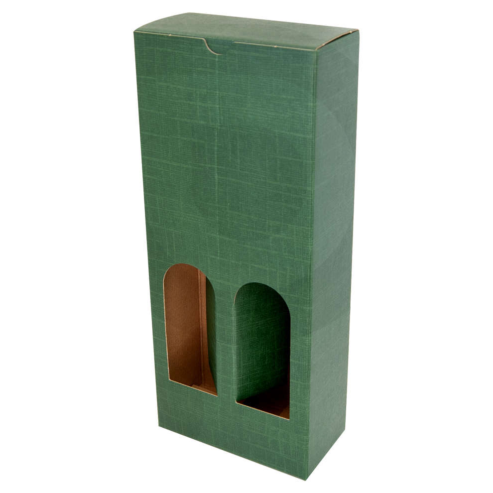 Estuche Petit verde para 2 botellas - 320h (10 unid.)