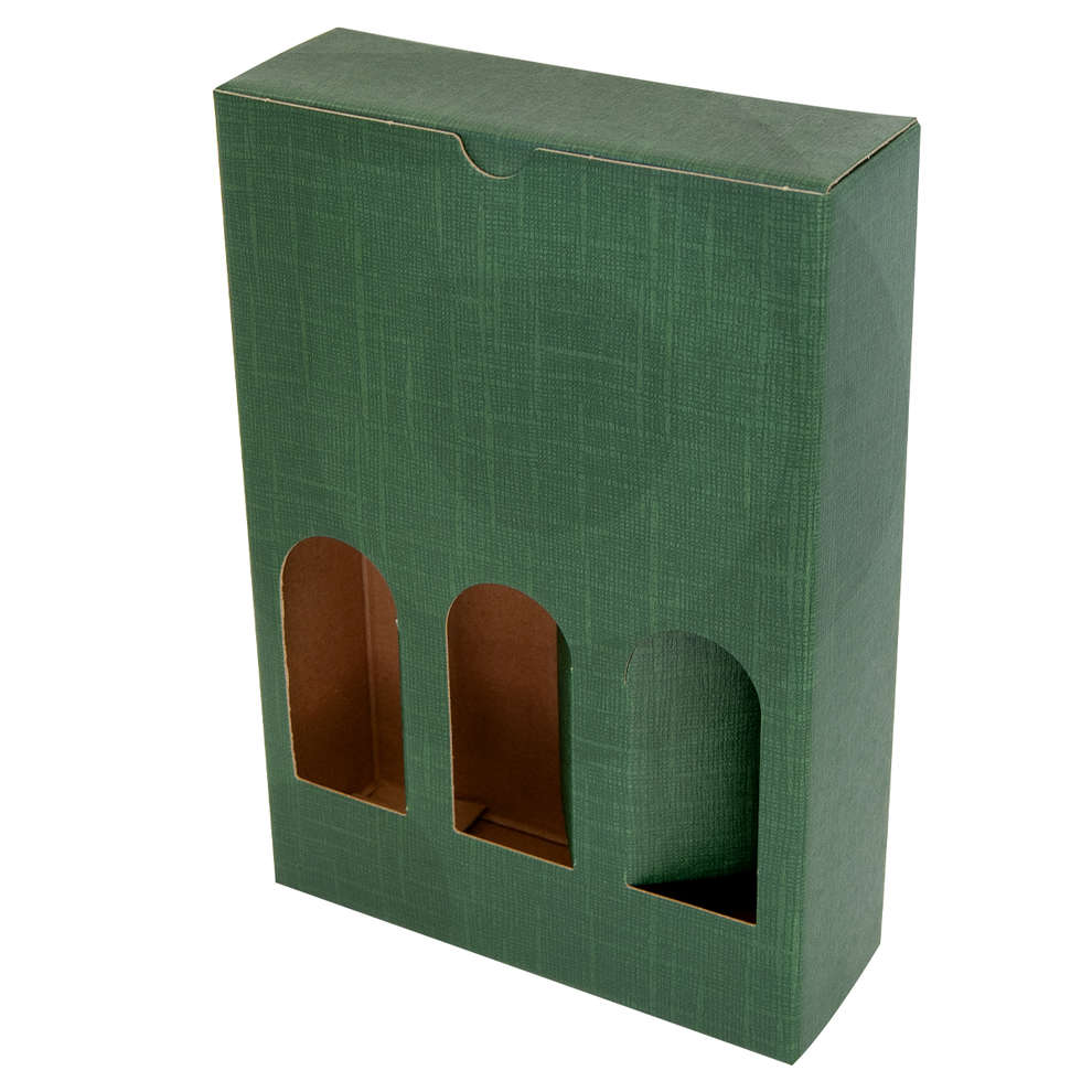 Estuche Petit verde para 3 botellas - 240h (10 unid.)