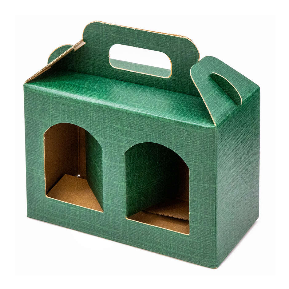 Estuche verde para 2 tarros de 314 mL (10 unid.)