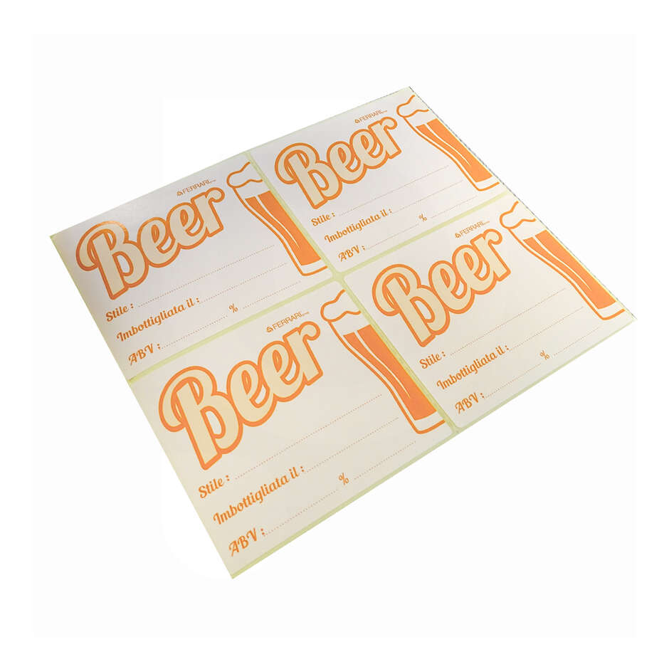 Étiquette adhésive pour les bouteilles de bière (100 pcs)