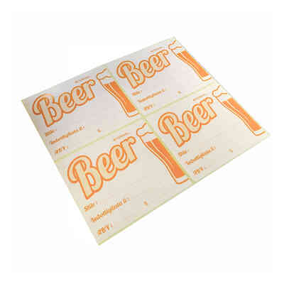Étiquette adhésive pour les bouteilles de bière (100 pcs)