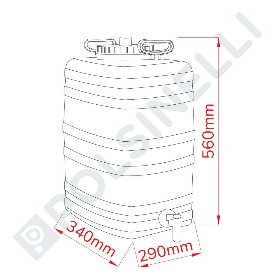 Fass aus Lebensmittelkunstoff 50 Liter