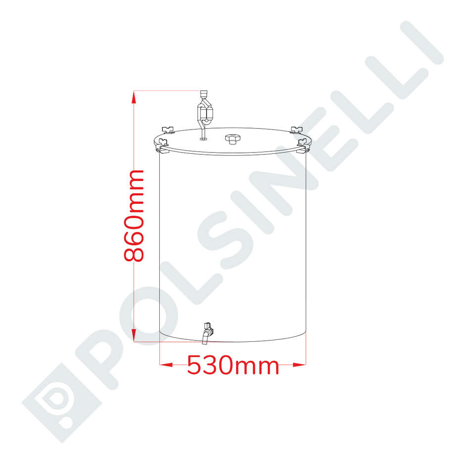 Fermentador Inox para cerveza 150 L