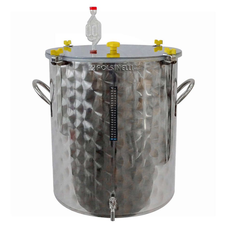 Fermentador inox para cerveza 35 L con manillas
