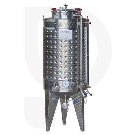 Fermentatore birra fondo conico 60° da 300 a 2000 lt • Ghidi metalli