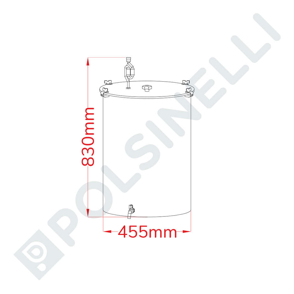 Fermentatore per birra Inox 100 L