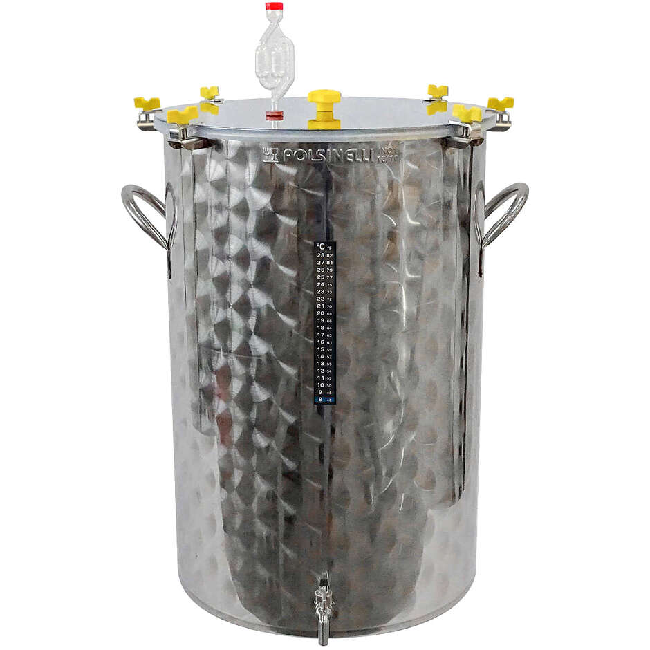 Fermentatore per birra inox 300 L con maniglie