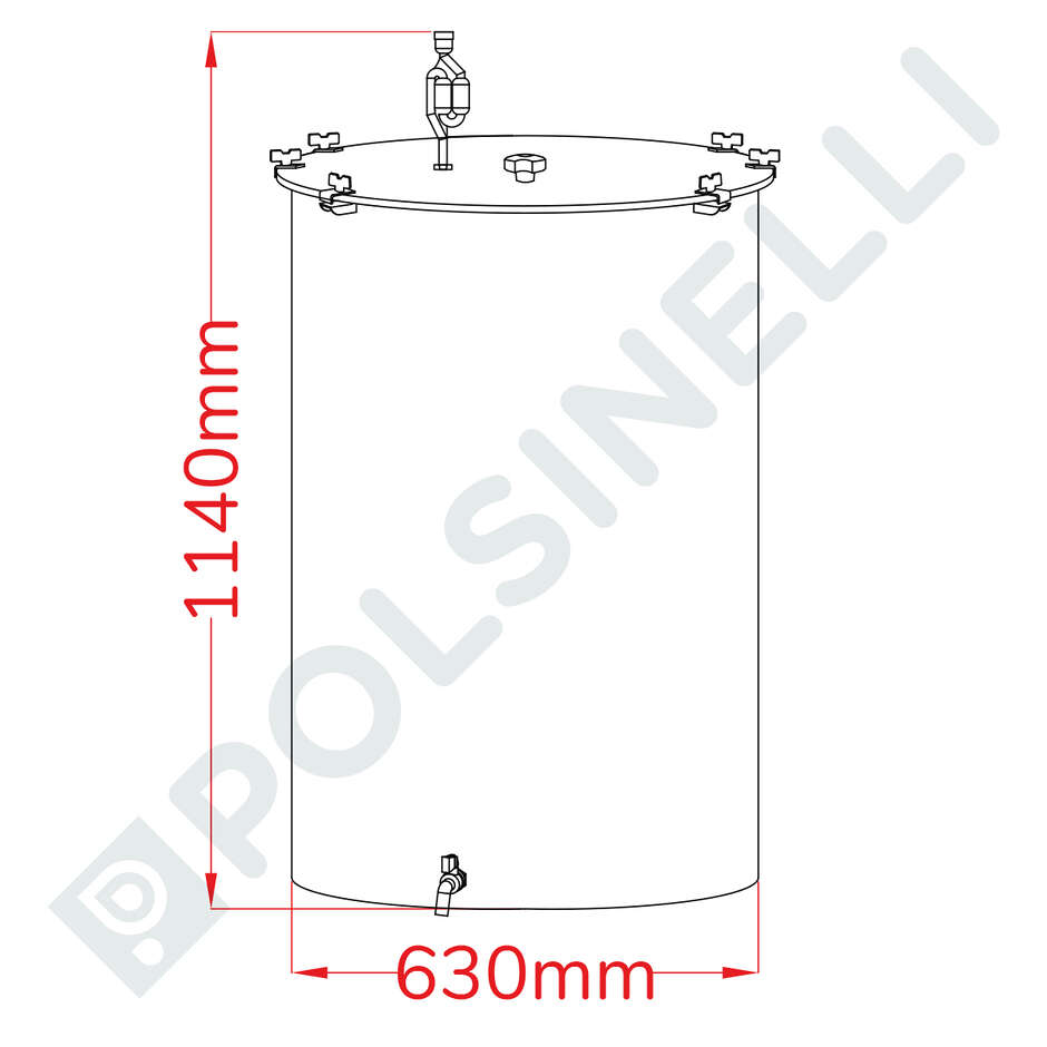 Fermentatore per birra inox 300 L