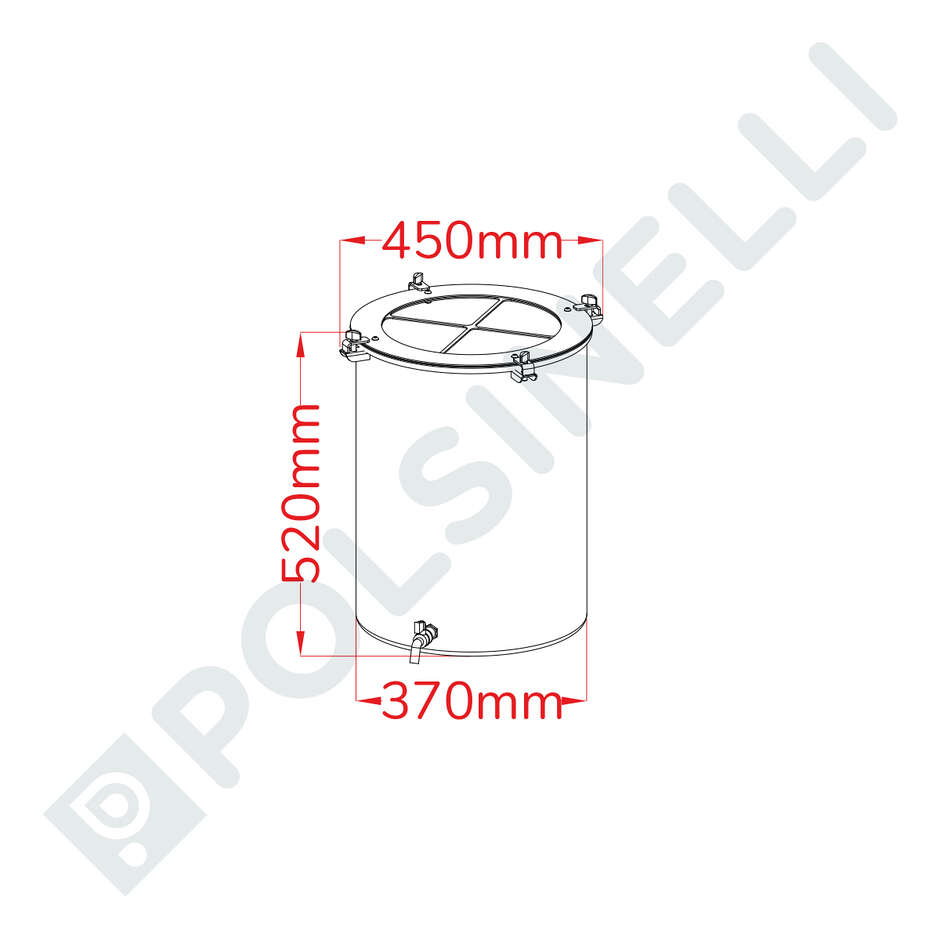 Fermentatore per Kombucha inox 50 L