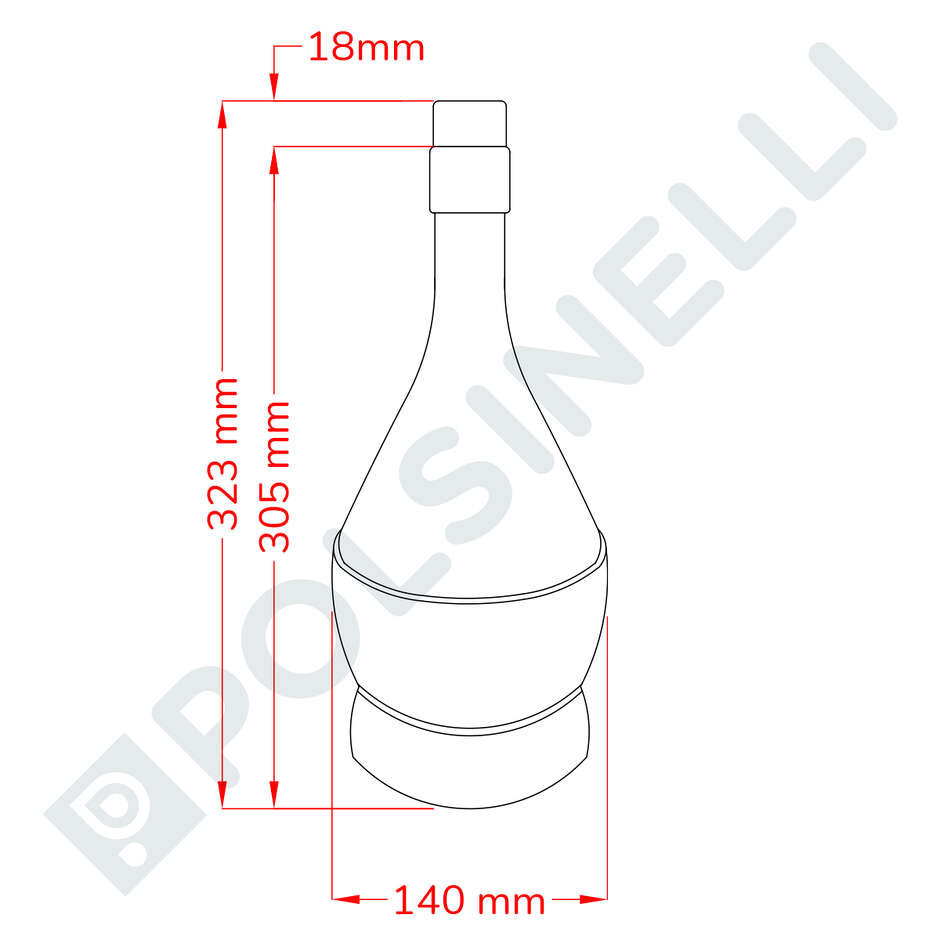 Fiasque 1,5 Lt avec paille et bouchon (8 pcs)