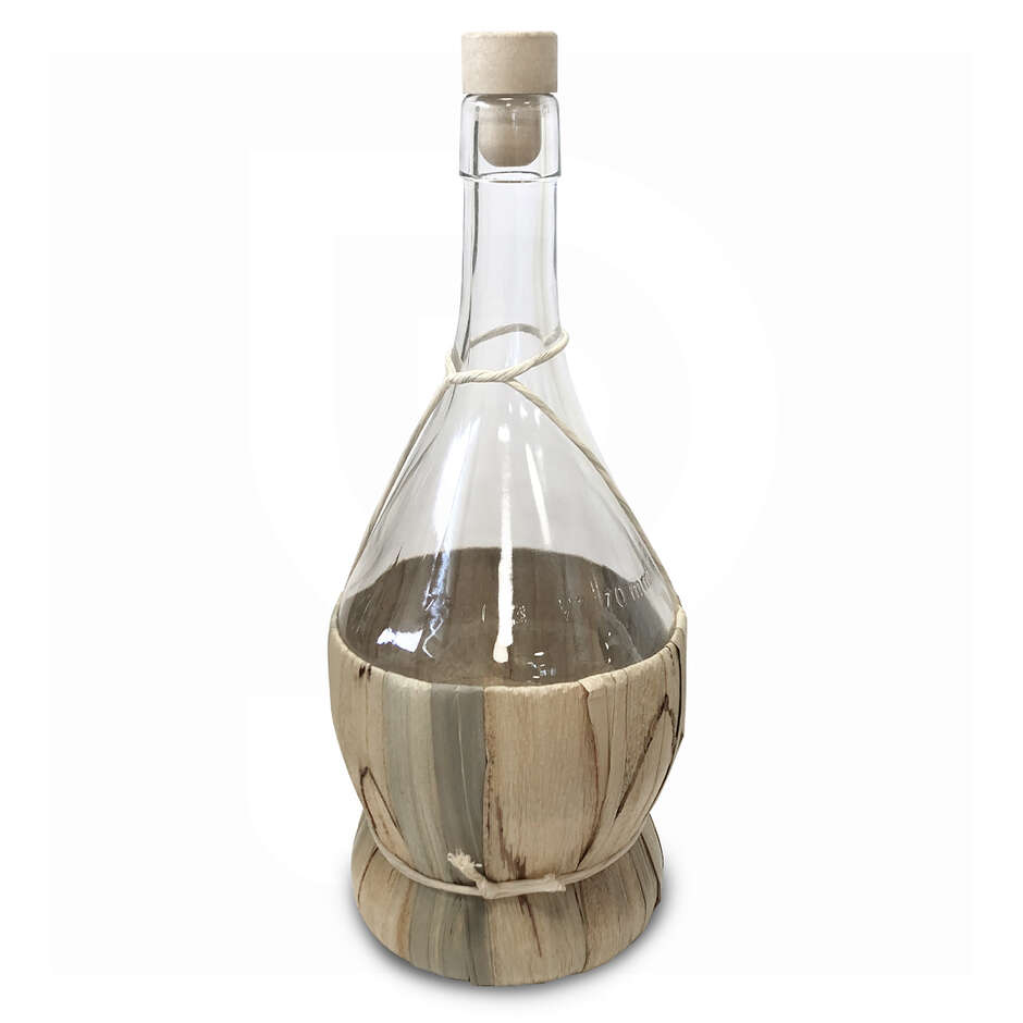 Fiasco con paglia 750 mL con tappo (18 pezzi) 