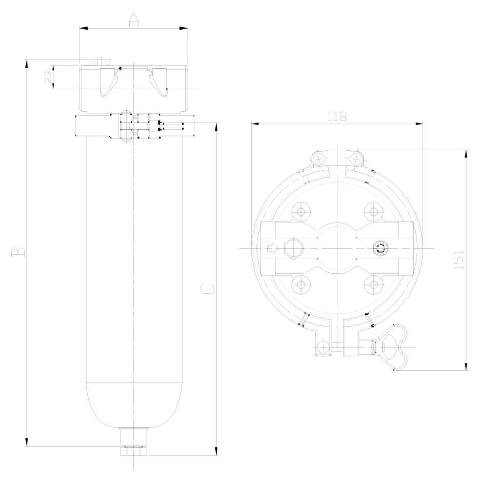 Filtre Housing 10"