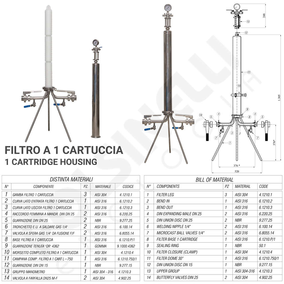 Filtre Housing 30"
